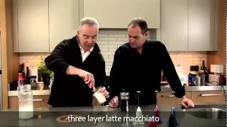 aerolatte  milk frother makes three layer caffè latte macchiato [upl. by Adine]