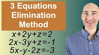 Solving Systems of 3 Equations Elimination [upl. by Ennaegroeg]