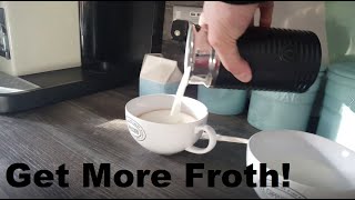 How to Get More Froth from Your Nespresso Coffee Aeroccino  Nespresso tips and help [upl. by Aihsenor]