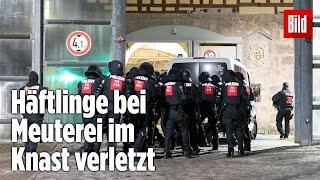 Gefängnismeuterei Polizei stürmt Knast in Thüringen  JVA Untermaßfeld [upl. by Arykat]